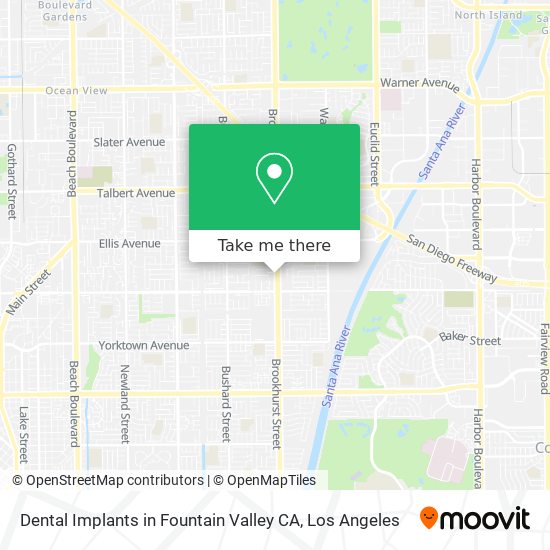 Dental Implants in Fountain Valley CA map