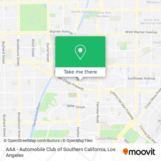 Mapa de AAA - Automobile Club of Southern California