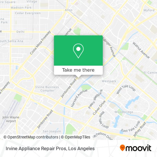 Mapa de Irvine Appliance Repair Pros