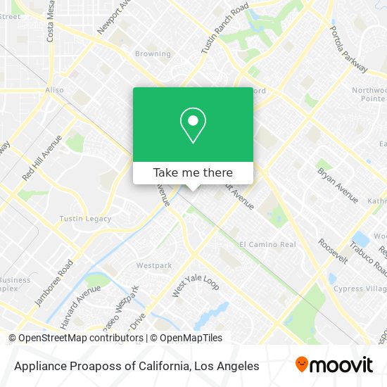 Mapa de Appliance Proaposs of California