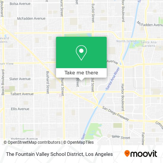 The Fountain Valley School District map