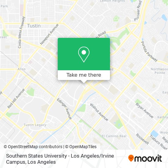 Mapa de Southern States University - Los Angeles / Irvine Campus