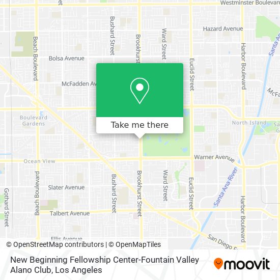 New Beginning Fellowship Center-Fountain Valley Alano Club map