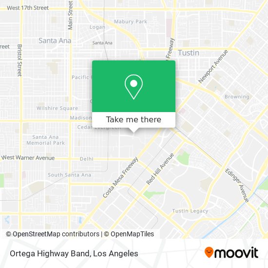 Ortega Highway Band map