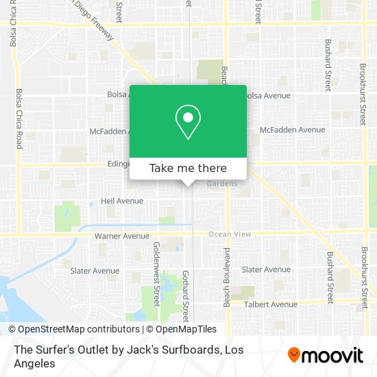 The Surfer's Outlet by Jack's Surfboards map