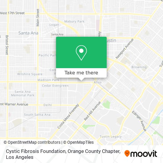 Mapa de Cystic Fibrosis Foundation, Orange County Chapter