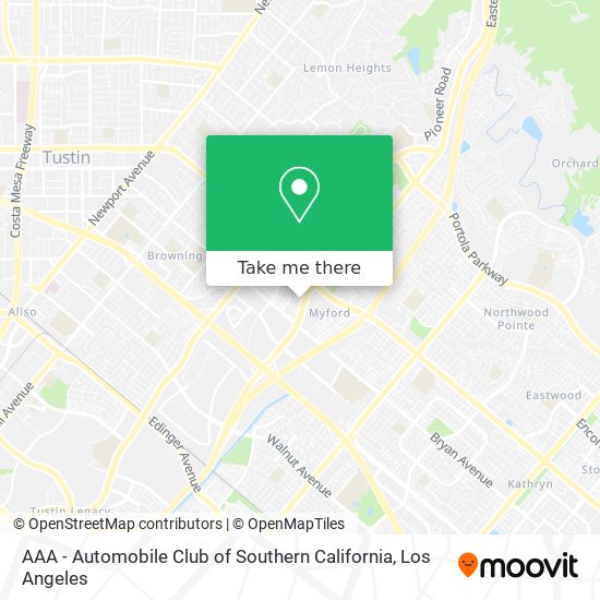AAA - Automobile Club of Southern California map
