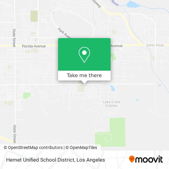 Mapa de Hemet Unified School District