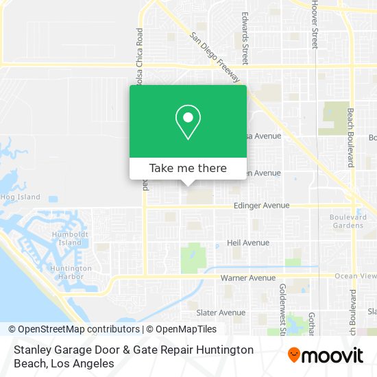 Mapa de Stanley Garage Door & Gate Repair Huntington Beach