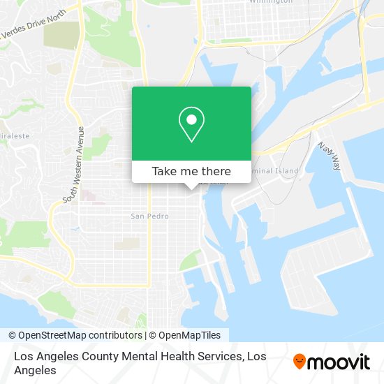 Los Angeles County Mental Health Services map