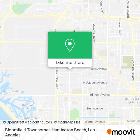 Mapa de Bloomfield Townhomes Huntington Beach