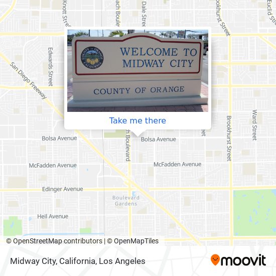 Midway City, California map