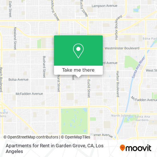 Apartments for Rent in Garden Grove, CA map