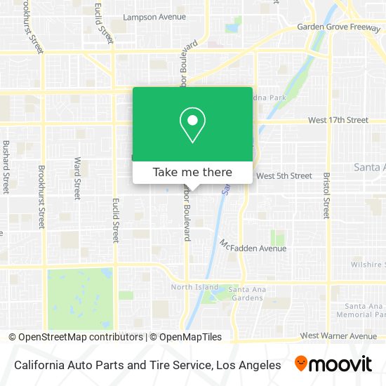 California Auto Parts and Tire Service map