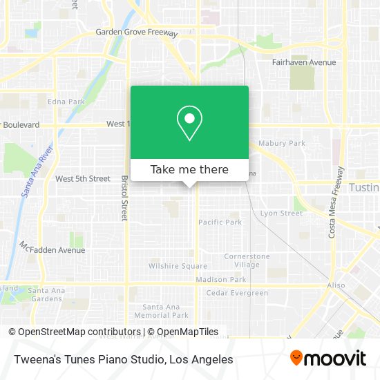 Mapa de Tweena's Tunes Piano Studio