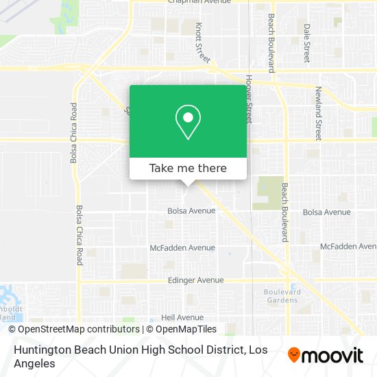 Mapa de Huntington Beach Union High School District