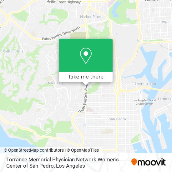 Mapa de Torrance Memorial Physician Network Women's Center of San Pedro