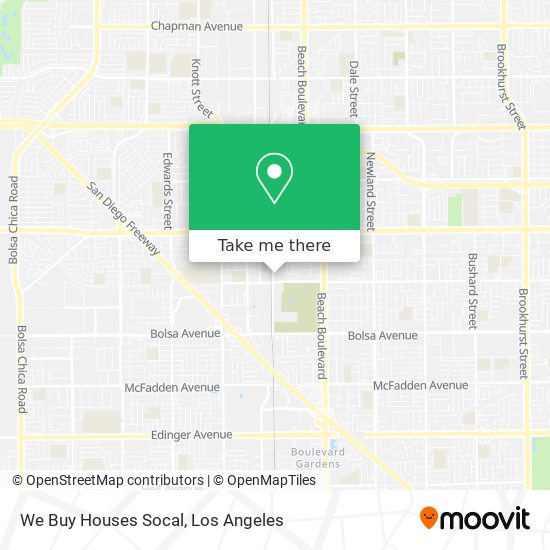 Mapa de We Buy Houses Socal