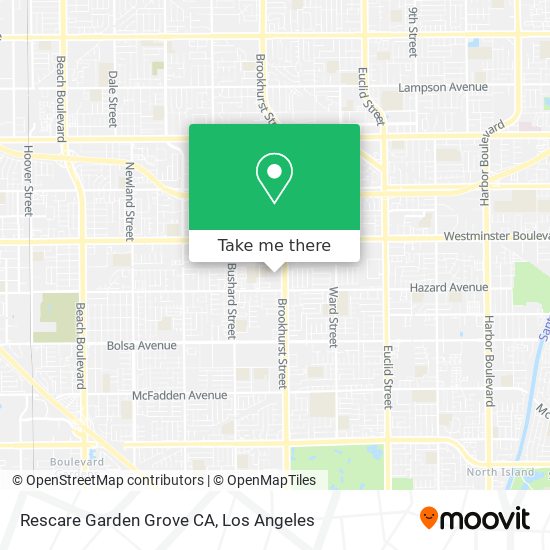 Rescare Garden Grove CA map