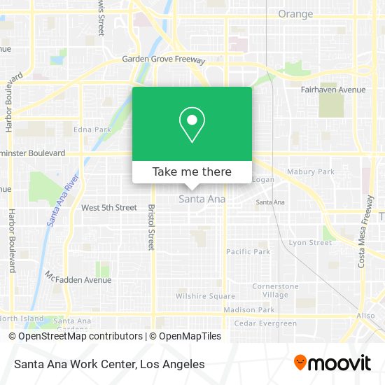 Santa Ana Work Center map