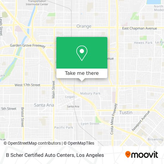 Mapa de B Scher Certified Auto Centers