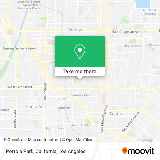 Portola Park, California map