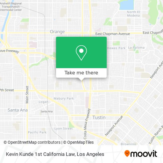 Mapa de Kevin Kunde 1st California Law