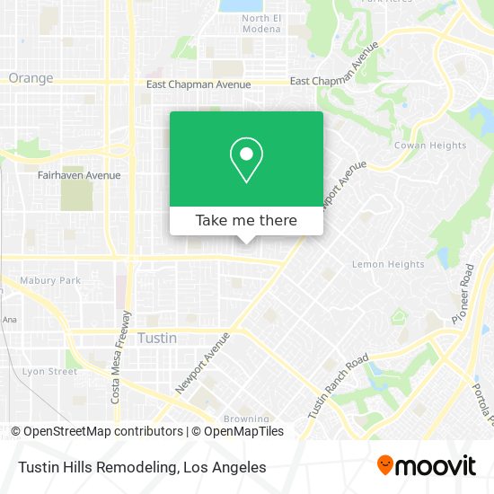 Tustin Hills Remodeling map