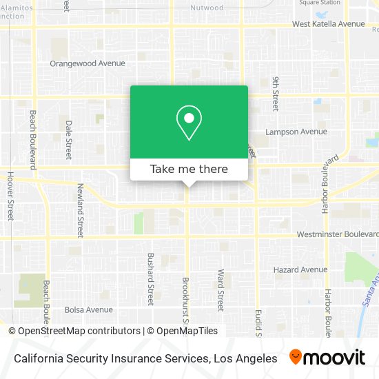 California Security Insurance Services map