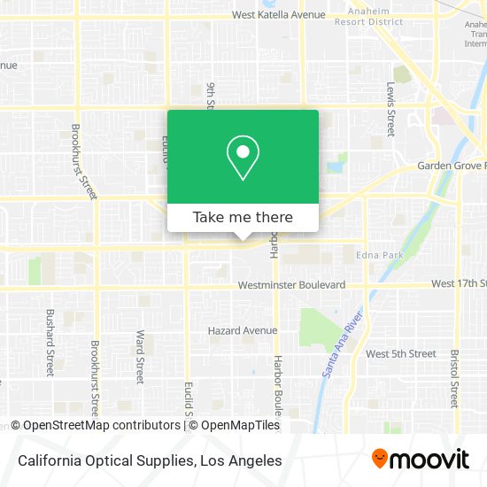 Mapa de California Optical Supplies