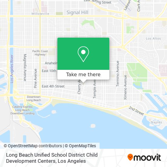 Long Beach Unified School District Child Development Centers map