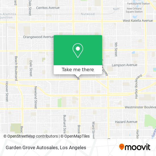 Garden Grove Autosales map