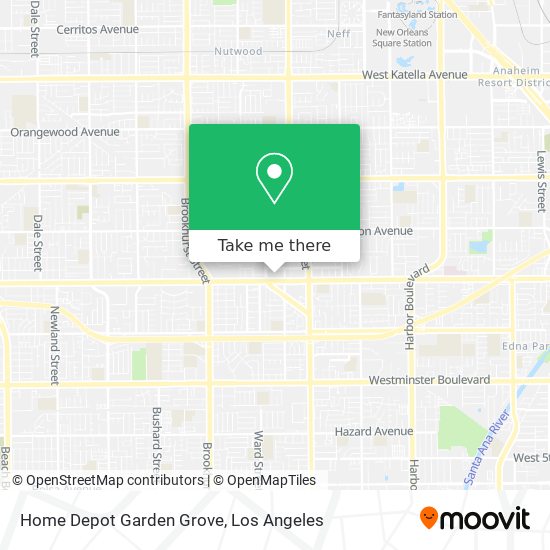 Mapa de Home Depot Garden Grove