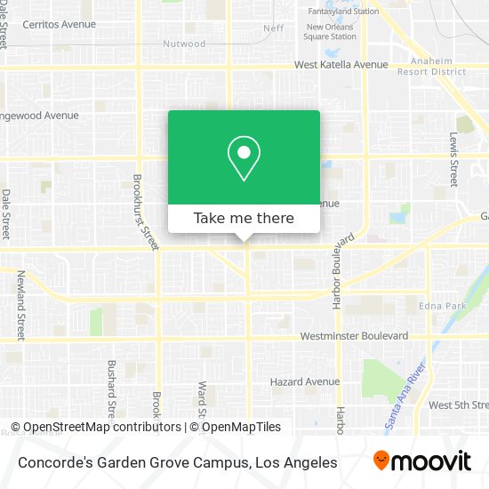 Mapa de Concorde's Garden Grove Campus