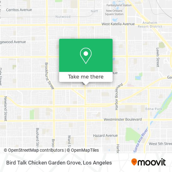 Mapa de Bird Talk Chicken Garden Grove