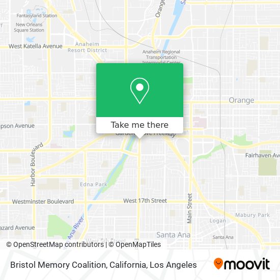 Bristol Memory Coalition, California map