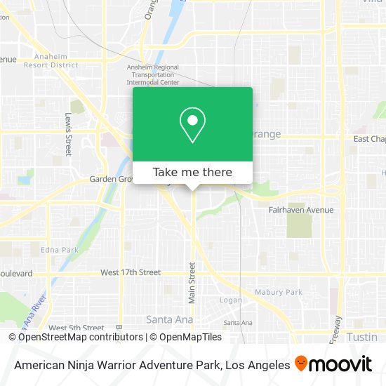 American Ninja Warrior Adventure Park map
