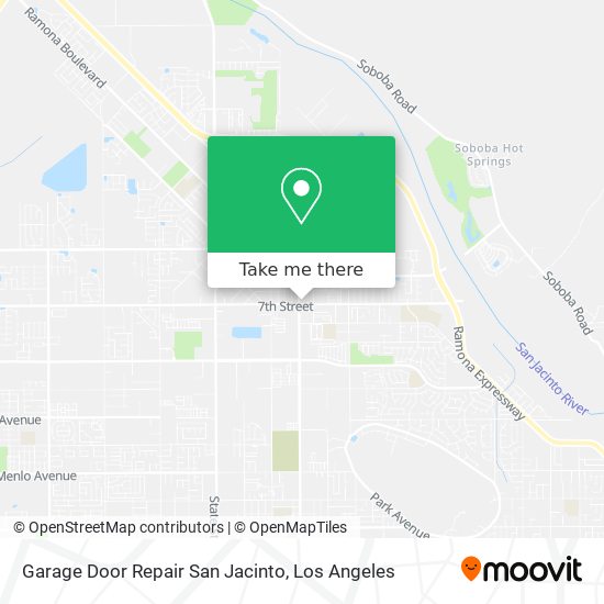 Mapa de Garage Door Repair San Jacinto