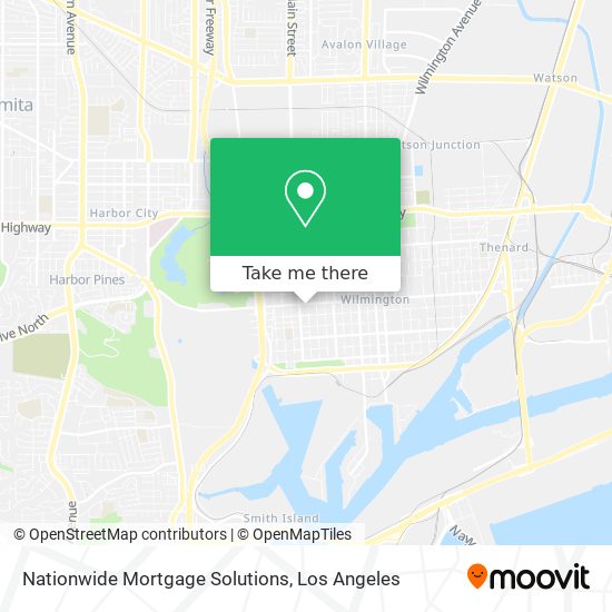 Mapa de Nationwide Mortgage Solutions