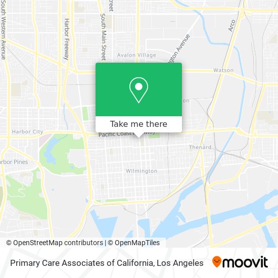 Primary Care Associates of California map