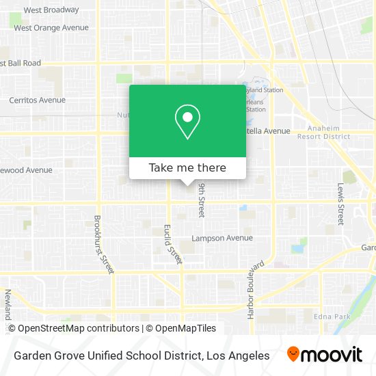 Garden Grove Unified School District map