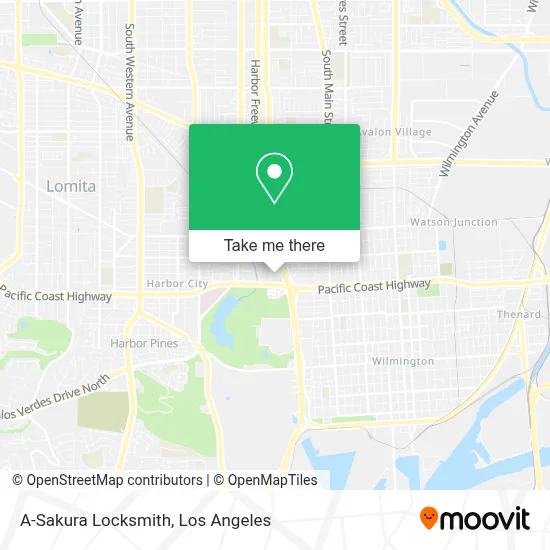 A-Sakura Locksmith map