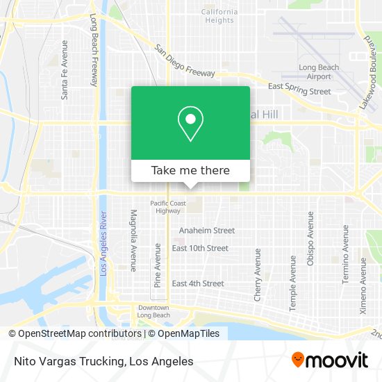 Nito Vargas Trucking map