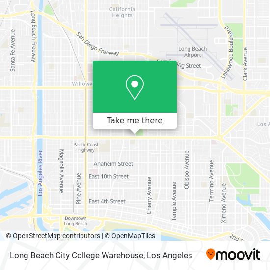 Long Beach City College Warehouse map