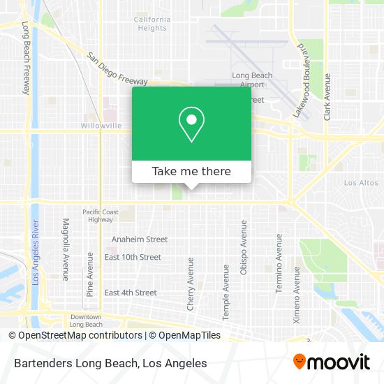 Bartenders Long Beach map