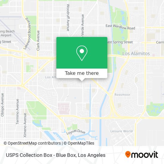 Mapa de USPS Collection Box - Blue Box