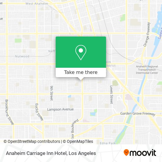 Mapa de Anaheim Carriage Inn Hotel