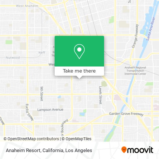 Mapa de Anaheim Resort, California