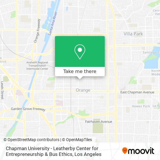 Mapa de Chapman University - Leatherby Center for Entrepreneurship & Bus Ethics