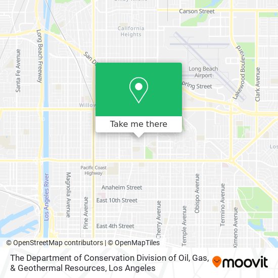 Mapa de The Department of Conservation Division of Oil, Gas, & Geothermal Resources